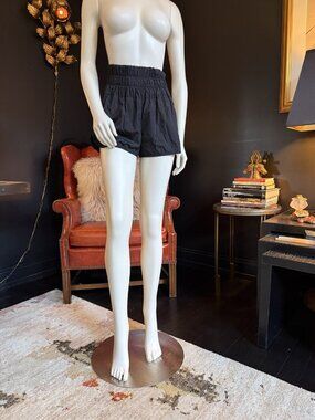 FP Movement Black Nylon Athletic Paperbag Shorts Size S